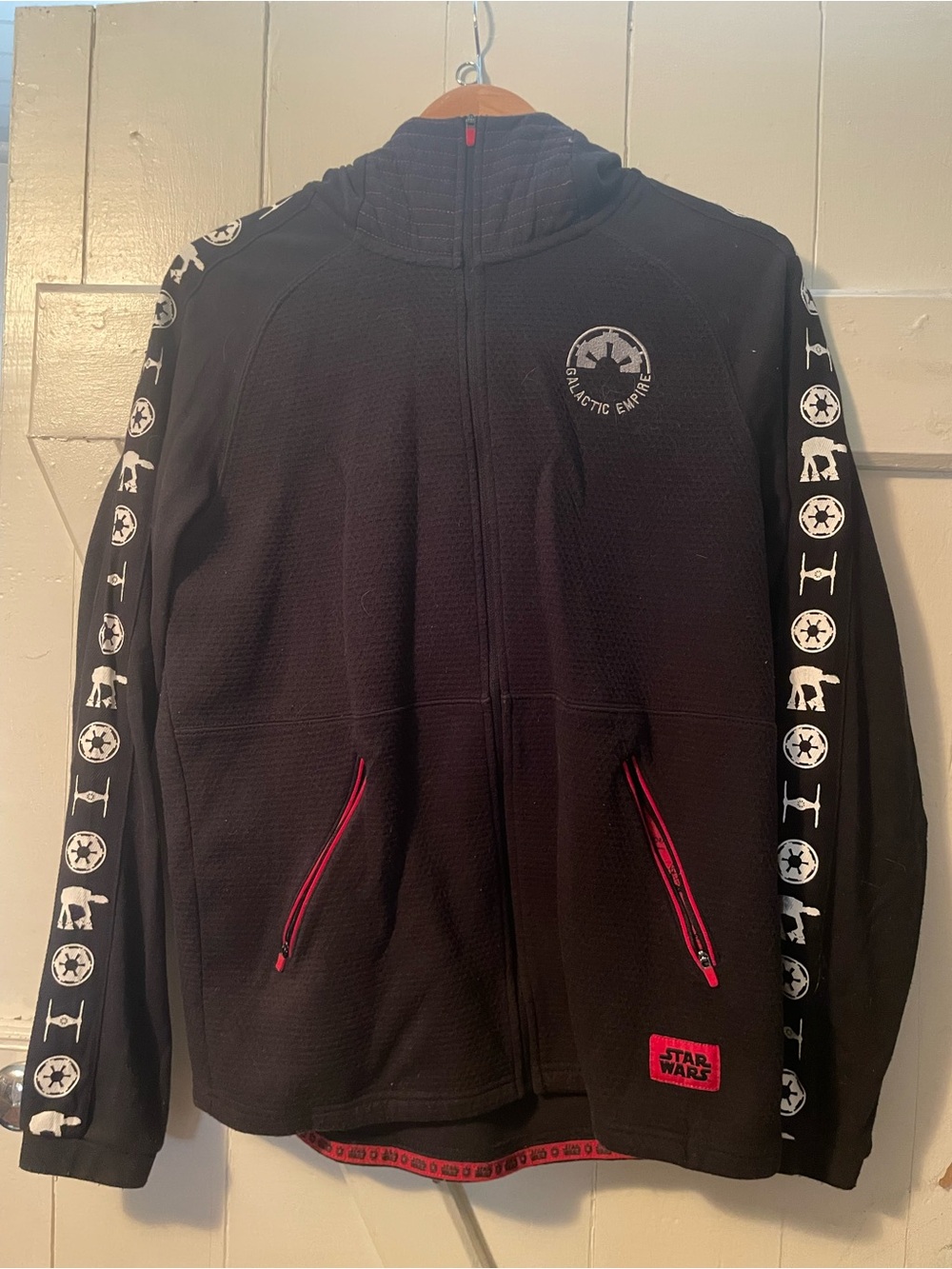 Star Wars - EMPIRE - zip hoodie in red and black